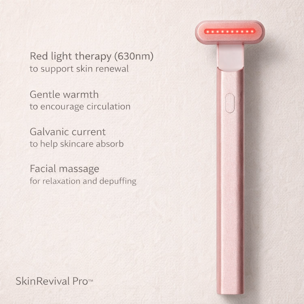 SkinRevival Pro™ 4-in-1 Skincare Wand with Red Light Therapy