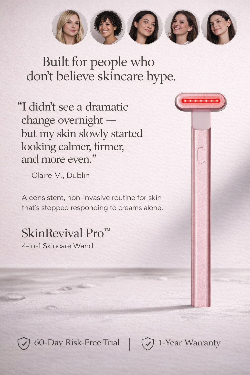 SkinRevival Pro™ 4-in-1 Skincare Wand with Red Light Therapy