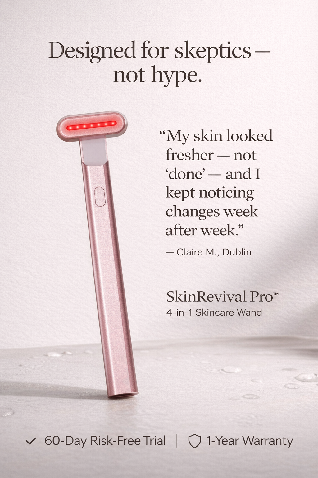 SkinRevival Pro™ 4-in-1 Skincare Wand with Red Light Therapy